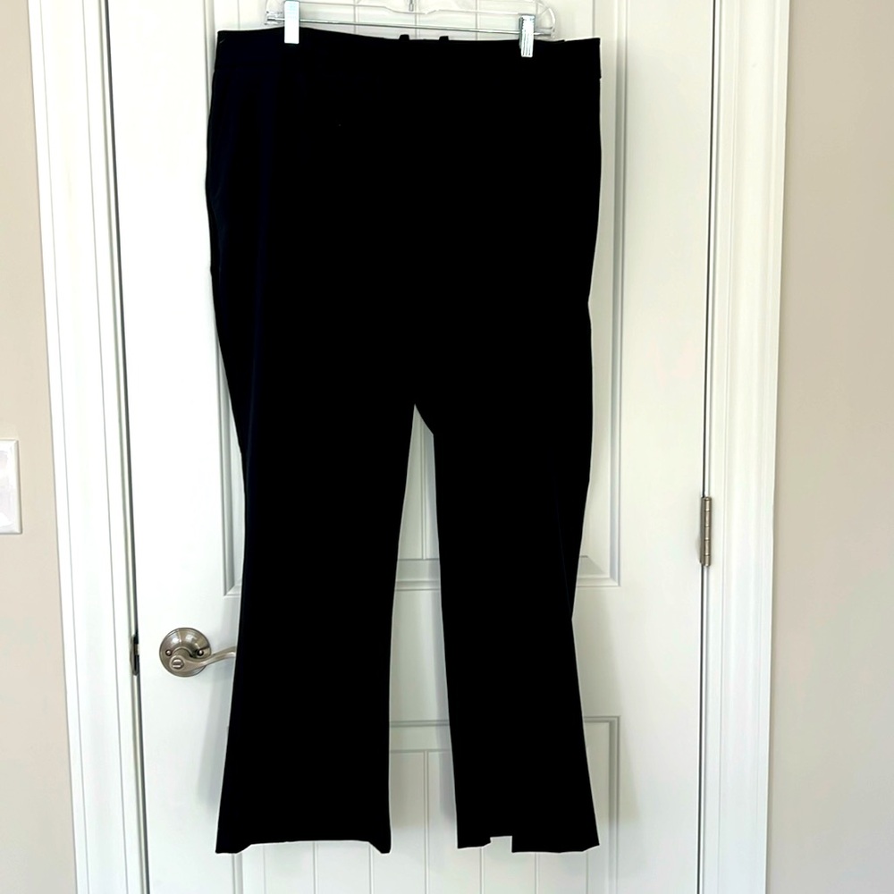 Worthington trouser,Sz, 16W Short, black, wide leg, pants, stretch, plus size